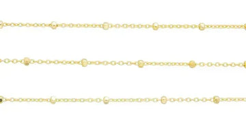 Cable Chain Bracelet with Square Detailing in 9 Carat Rose Gold