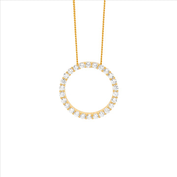 Yellow Gold Open Circle Pendant