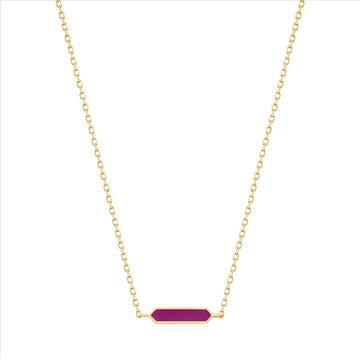 Ania Haie Berry Enamel Emblem Gold Necklace