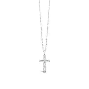 Sterling Silver Cubic Zirconia Cross Necklace