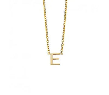 Gold Plated Intial "E" Necklace