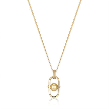 Ania Haie Silver Orb Link Drop Pendant Necklace