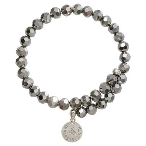 Nikki Lissoni Gray Bead Charm Bracelet 19cm