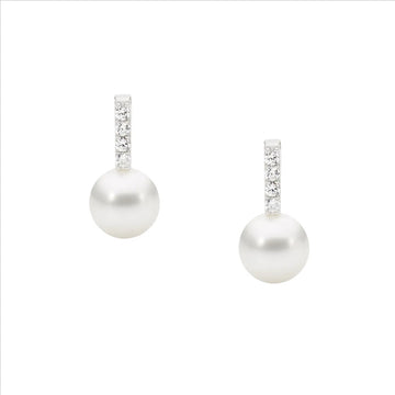 Ellani Cubic Zirconia and Pearl Studs
