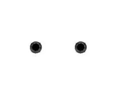 Sterling Silver Black Cubiz Zirconia Set Stud 5mm