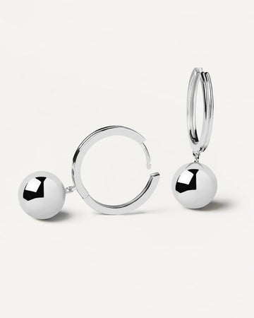 PDPaola Super Future Silver Earrings