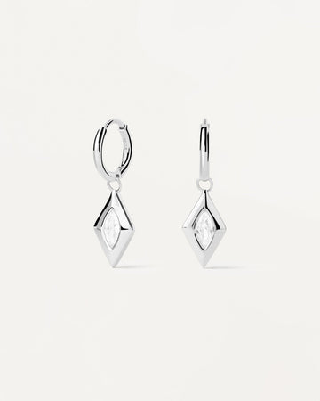 PDPAOLA Kate Silver Hoop Earrings