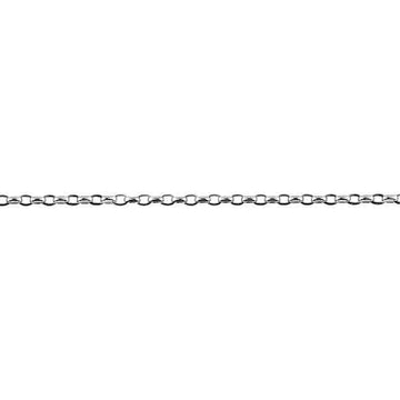 Silver Oval Belcher Link Anklet