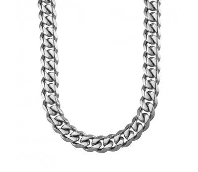 Blaze Silver Stainless Steel Men's Cuban Chain