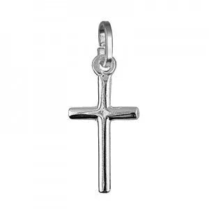 Sterling Silver Medium Tubular Cross