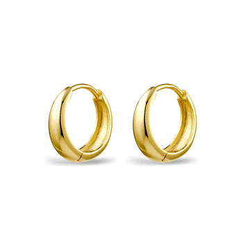 Sterling Silver Everyday Tapered Huggie Earrings