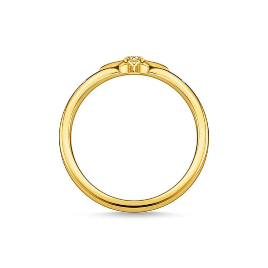 Thomas Sabo Gold Plated Cubic Zirconia Star Ring