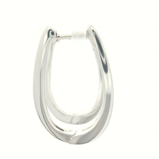 AS007 9CT W/G .50CT Dia SET OVAL HUGGIES