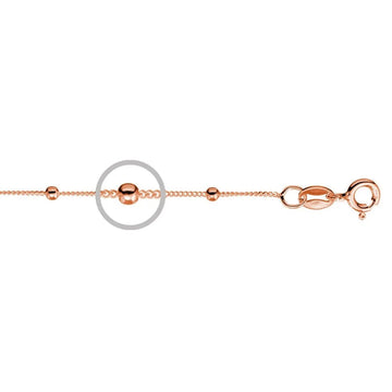 Rose Gold Ball Detail Curb Chain