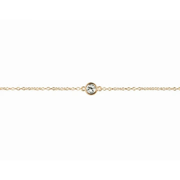 Sterling Silver Bracelet with Bezel Set