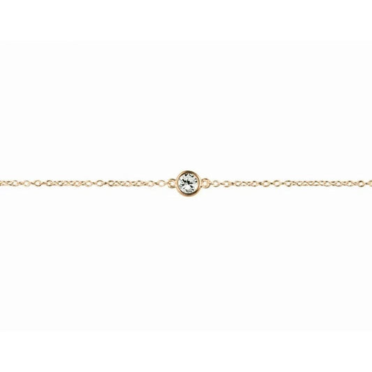 Sterling Silver Bracelet with Bezel Set