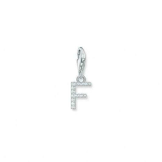 Thomas Sabo Charmista White Zirconia Letter F Charm Pendant