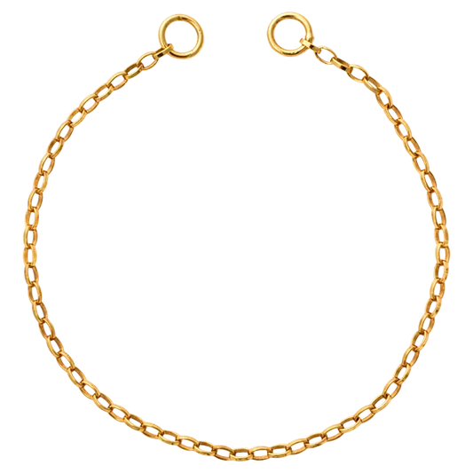 Nikki Lissoni Oval Gold Plated Cable Tag Bracelet 13cm