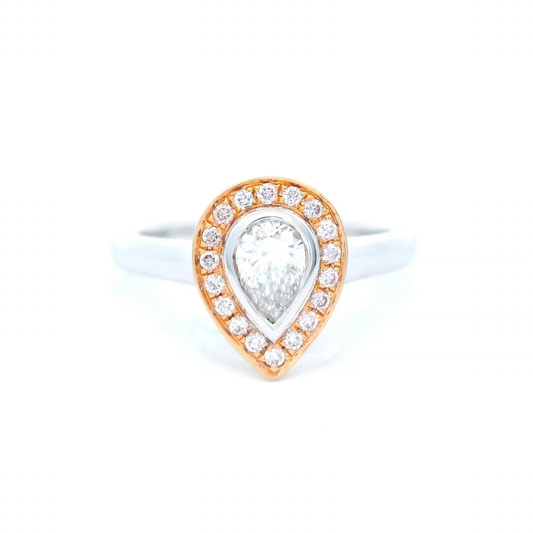 Argyle Pink Diamond Dress Ring in White Gold
