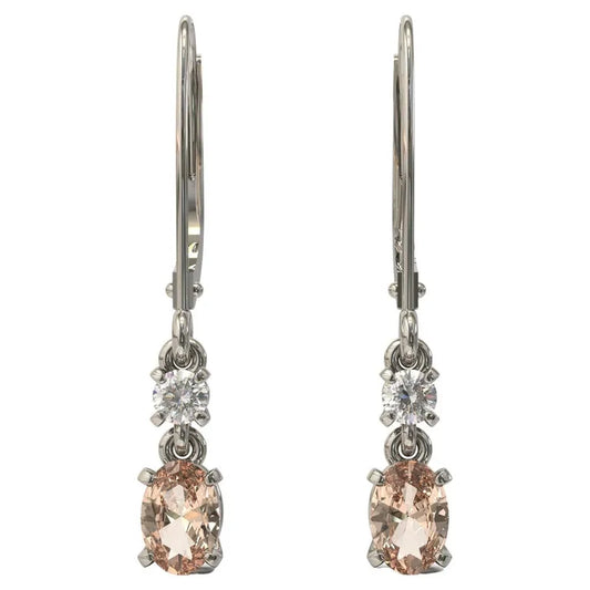 Orecchini Di Diamante Morganite