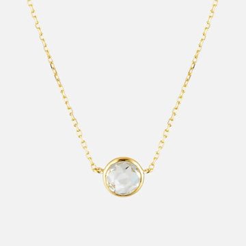 LUCENT WHITE TOPAZ NECKLACE GOLD