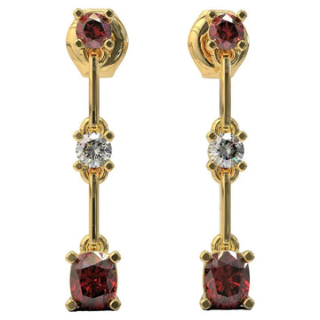 orecchini di diamanti spinello