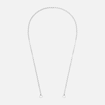 Nikki Lissoni Silver Plated Round Cable Tag Necklace 40cm