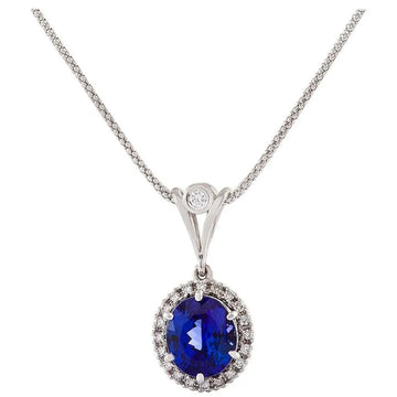 Tanzanite Halo Neckpiece