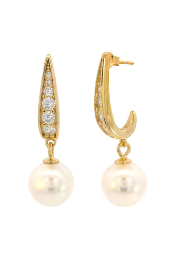 Georgini Adagio Serene Shine Pearl Earrings Silver