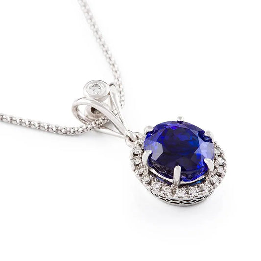 Tanzanite Halo Neckpiece