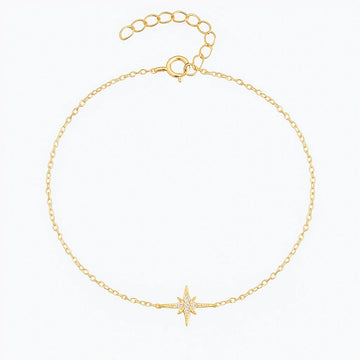 Radiant Starburst Zirconia Gold-Plated Bracelet