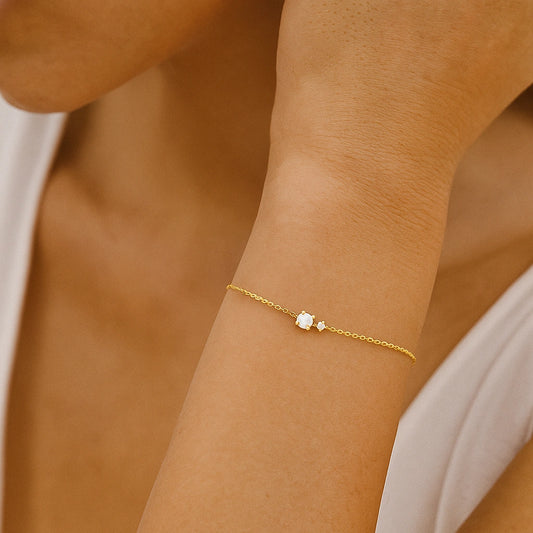 Celestial Charm Geometric Zirconia Bracelet
