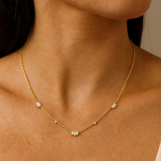 AAAA Zircon Necklace in 925 Sterling Silver