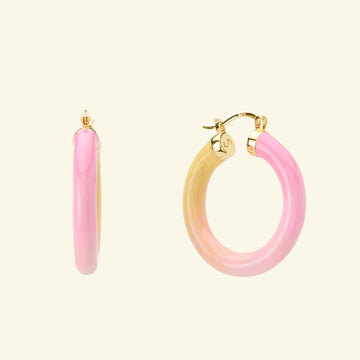 Tropicale Hoop Earring Sunset - Gold Vermeil