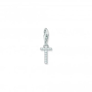 Thomas Sabo Charmista White Zirconia Letter T Charm Pendant