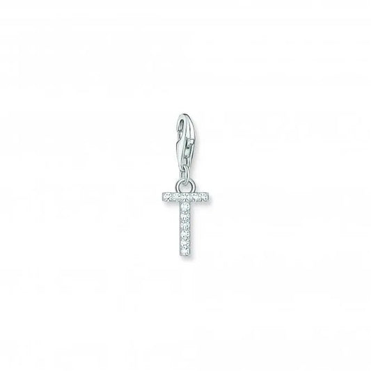 Thomas Sabo Charmista White Zirconia Letter T Charm Pendant
