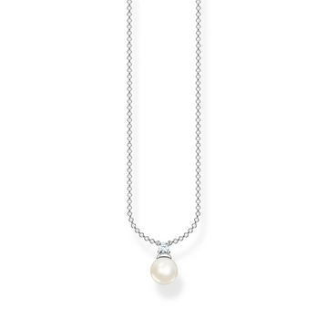 Thomas Sabo Sterling Silver Pearl & Cubic Zirconia Necklet