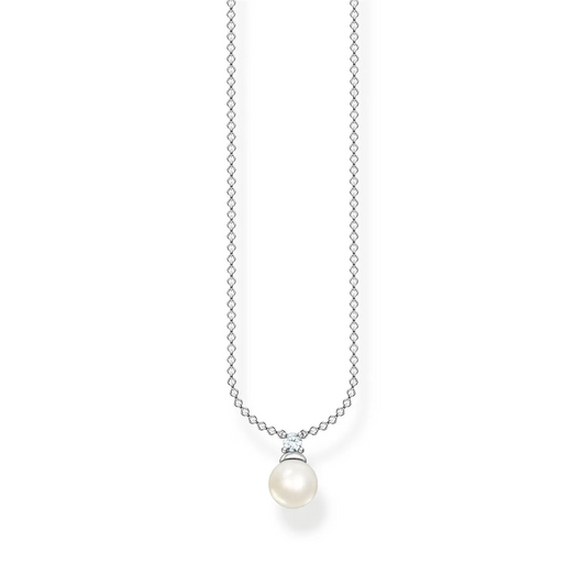 Thomas Sabo Sterling Silver Pearl & Cubic Zirconia Necklet