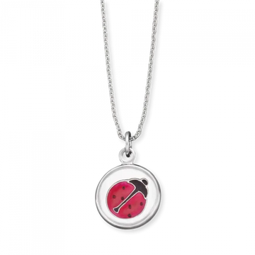 Engelsrufer Necklace Ladybug Silver Glass With Enamel
