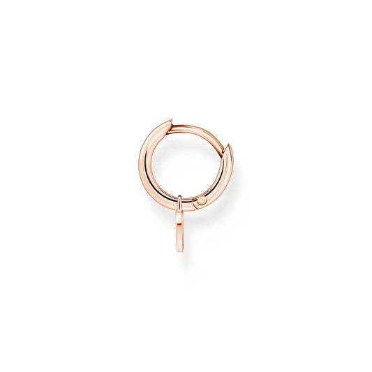 Thomas Sabo Rose Gold Single Hoop Earring With Heart Pendant