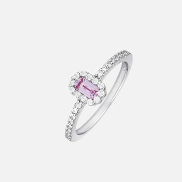 PARIS SAPPHIRE RING PINK SILVER