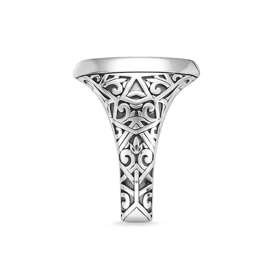 Thomas Onyx Engraved Signet Ring