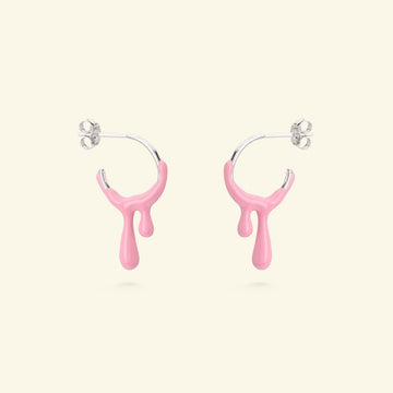 Gelato Silver Earring - Raspberry