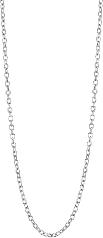 9 Carat White Gold Cable Chain