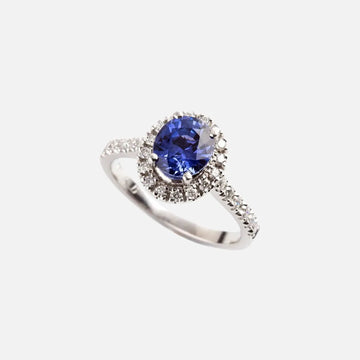 Blu Zaffiro Halo Ring
