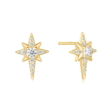 #5 DAINTY SIL CZ STAR STUDS