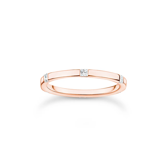 Thomas Sabo Rose Gold Ring With Cubic Zirconias
