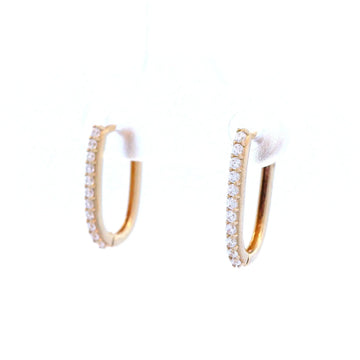Cubic Zirconia Paperclip Style Earrings