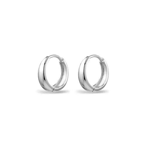 Sterling Silver Everyday Tapered Huggie Earrings