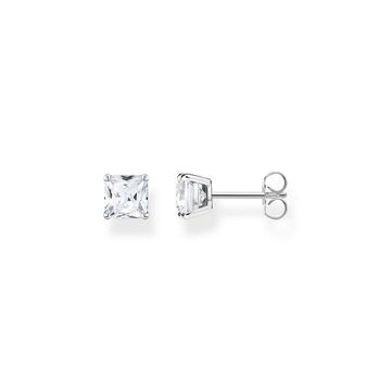 Thomas Sabo Ear Studs White Stone Silver